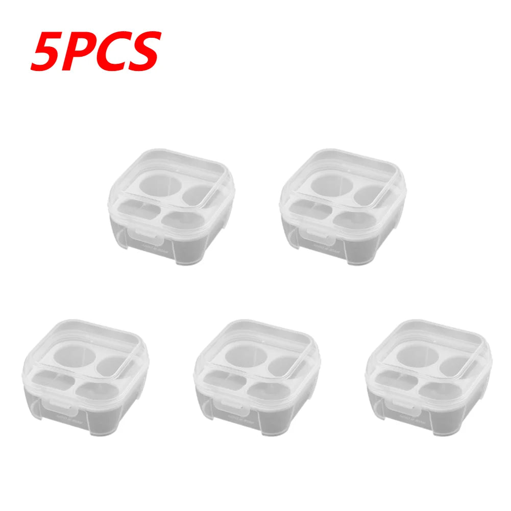 1/3/5pcs Portable Eggs Box 3/4/8 Grids Egg Holder with Lid Outdoor Camping Picnic Egg Storage Box Transparent Kitchen Organizer