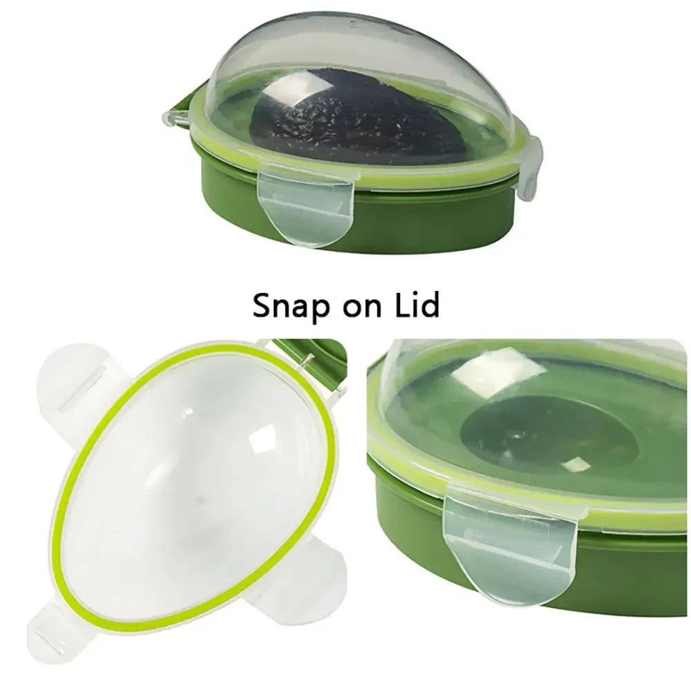 Snap on Lid Avocado Storage Container Keeper Kitchen Avocado Saver Food Crisper Storage Box Fruit Vegetable Holder Keep Fresh