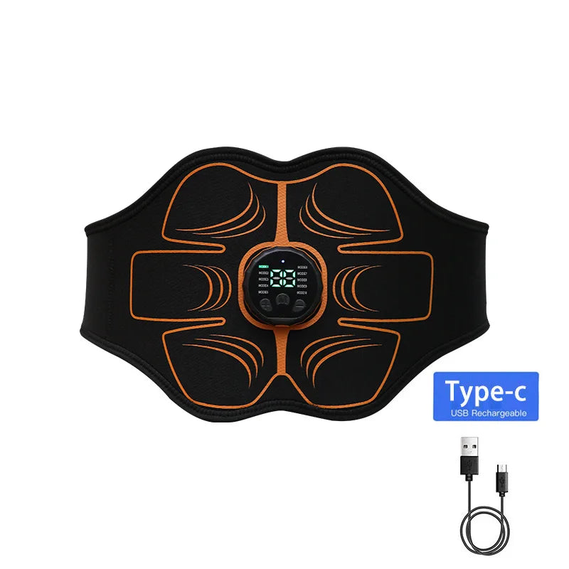 Muscle Toner EMS Muscle Stimulator Smart Abdominal Toning Belt Abs Trainer Recharge Body Massager Weight Loss Fitness Equiment