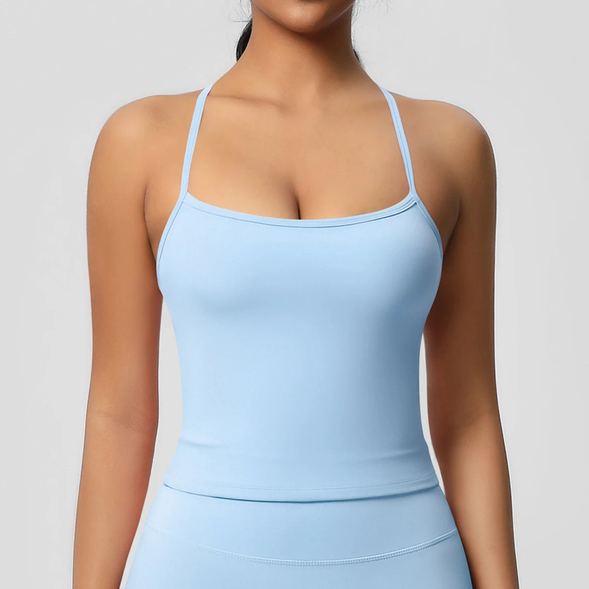 Cross Back Sports Top Women Training Yoga Bra With Pad Stretch Sport Underwear Gym Push Up Running Vest Fitness Workout Tank Top