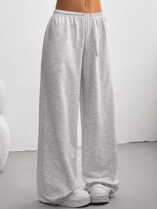 Streetwear Fashion Women's Trousers Summer New Fashion Lace-up Casual Slim Versatile Pants Elegant Lady Knitted Sports Clothing
