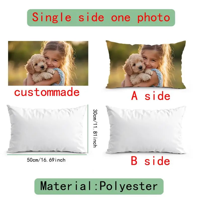 Custom Pillow Case Cushion Personalized Cozy Pillowcase Printed Your Design Picture Text Home Decorative Pillows Household Gifts