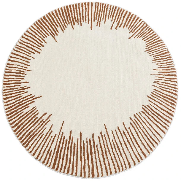 Home Thicken Non-slip Mat Modern Minimalist Carpets for Living Room Fluffy Soft Bedroom Decor Stripe Carpet Large Area Round Rug