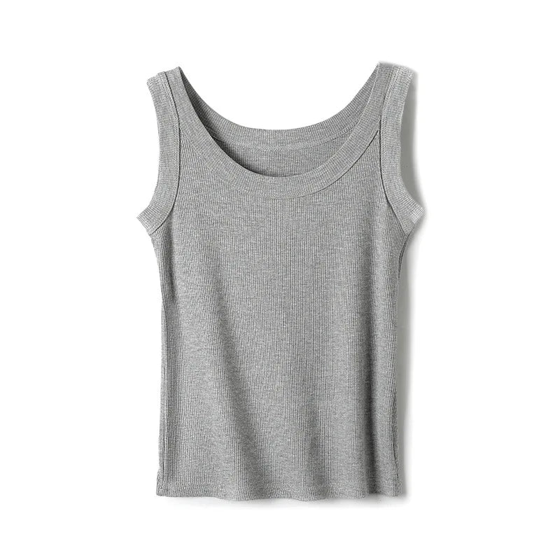 Casual Knitted Tank Top Women Y2k Clothes Sleeveless High Strecth White Black Summer Korean Fashion Going Out Women Tops 2024
