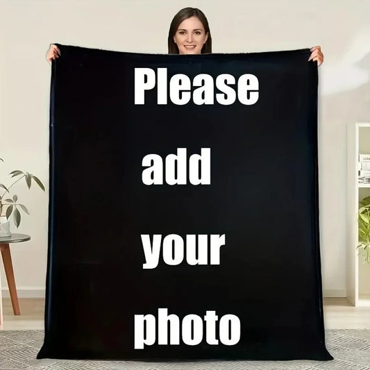 Custom Blanket with Photos Personalized Photo Flannel blanket Soft Coral Fleece Plush winter Quilt for Gift Home Decor Memorial