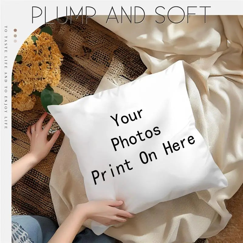 Custom Pillow Case Cushion Personalized Cozy Pillowcase Printed Your Design Picture Text Home Decorative Pillows Household Gifts