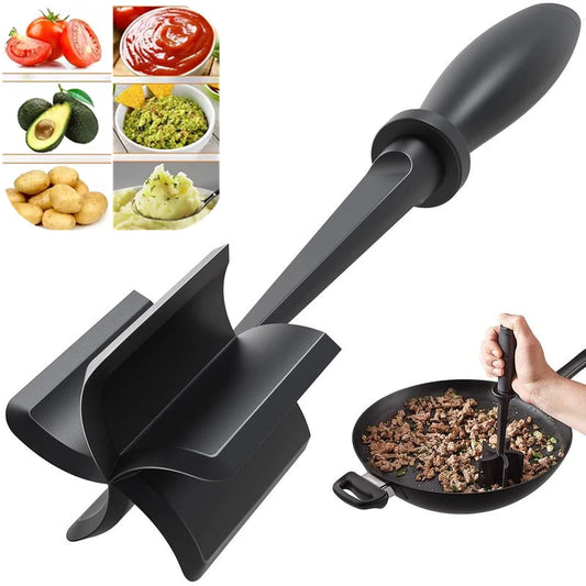 Fruit Salad Mixer Multifunctional Manual Mashed Potato Beef Meat Crusher Non-Stick Salad Masher Kitchen Mixing Rod Cooking Tools