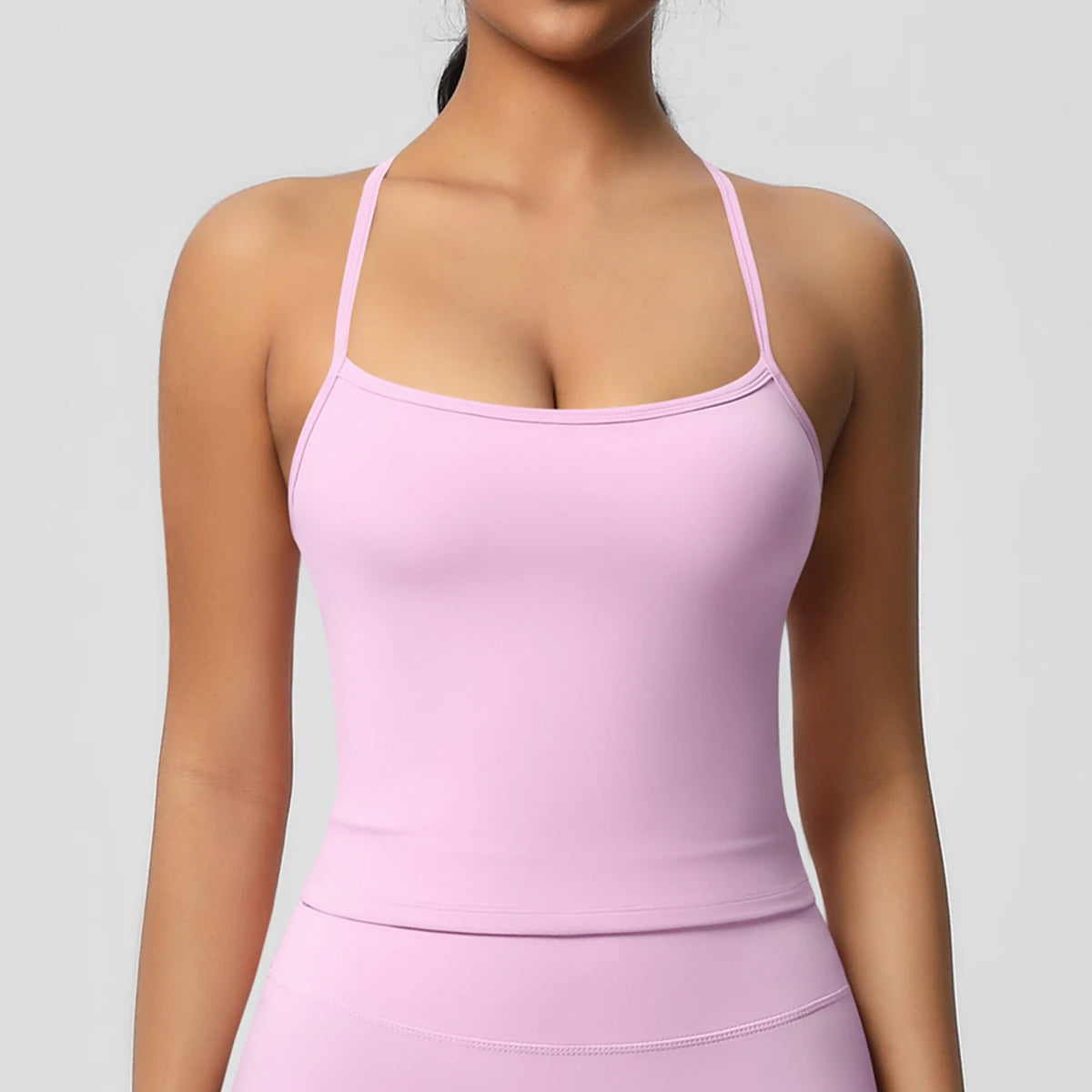 Cross Back Sports Top Women Training Yoga Bra With Pad Stretch Sport Underwear Gym Push Up Running Vest Fitness Workout Tank Top