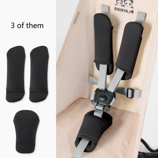 3pcs/set  Baby Stroller Shoulder Strap Covers Soft Car Seat Belt Cushion Pram Shoulder Guard Pads  Cart accessories