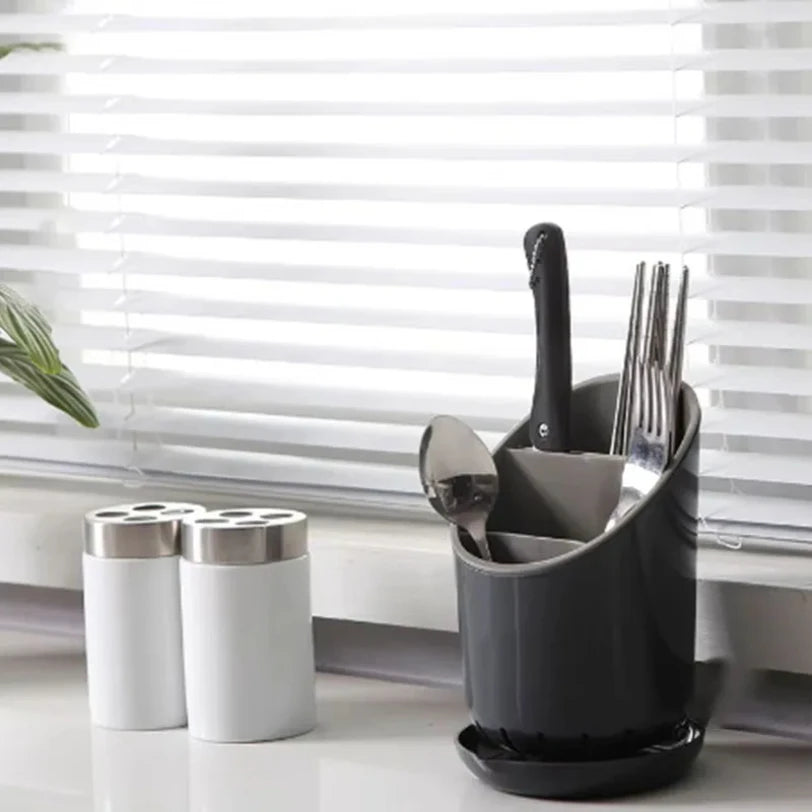 Cutlery Storage Holder Plastic Drainer Drain Containers Drying Rack Tableware Table Knife Spoon Fork Container Kitchen Tool