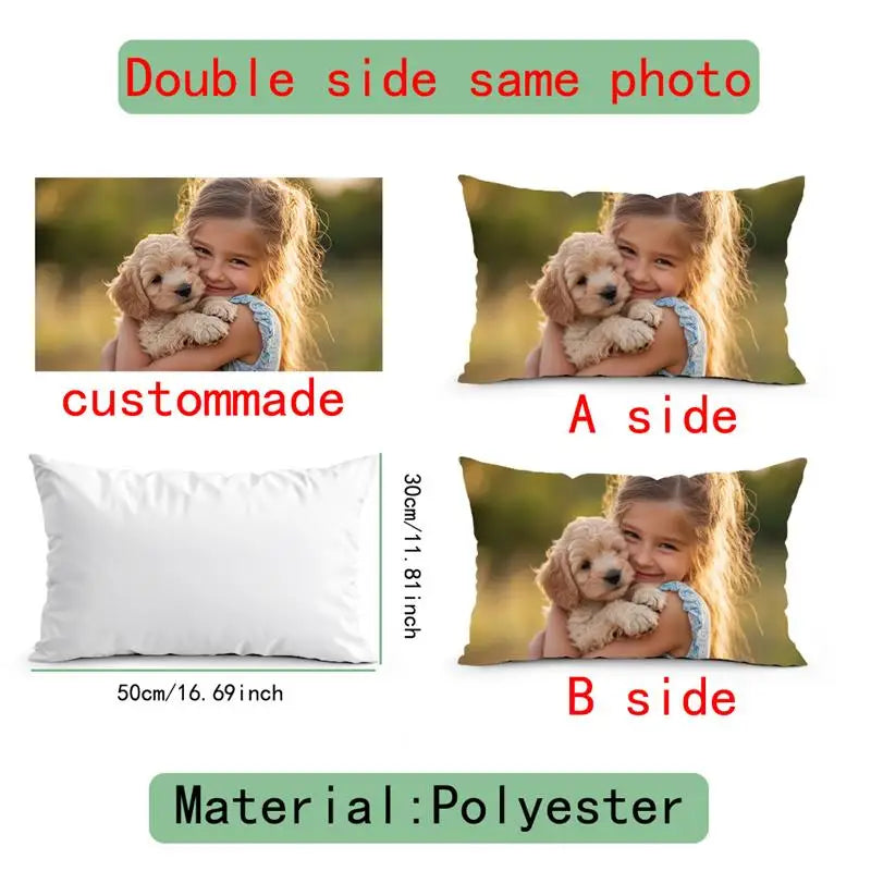 Custom Pillow Case Cushion Personalized Cozy Pillowcase Printed Your Design Picture Text Home Decorative Pillows Household Gifts