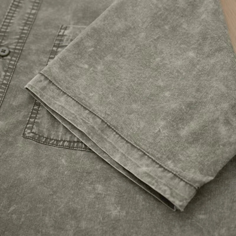 Vintage Snowflake Casual Shirt Customizable Logo Print High-End Series Men's Fashion Classic Style Clothing