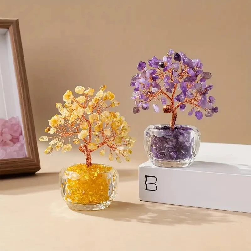 Natural Crystal Fortune Tree Feng Shui Tree of Life Decor  Home/Office Decoration, Housewarming/Wedding/Birthday GiftHousewarmin