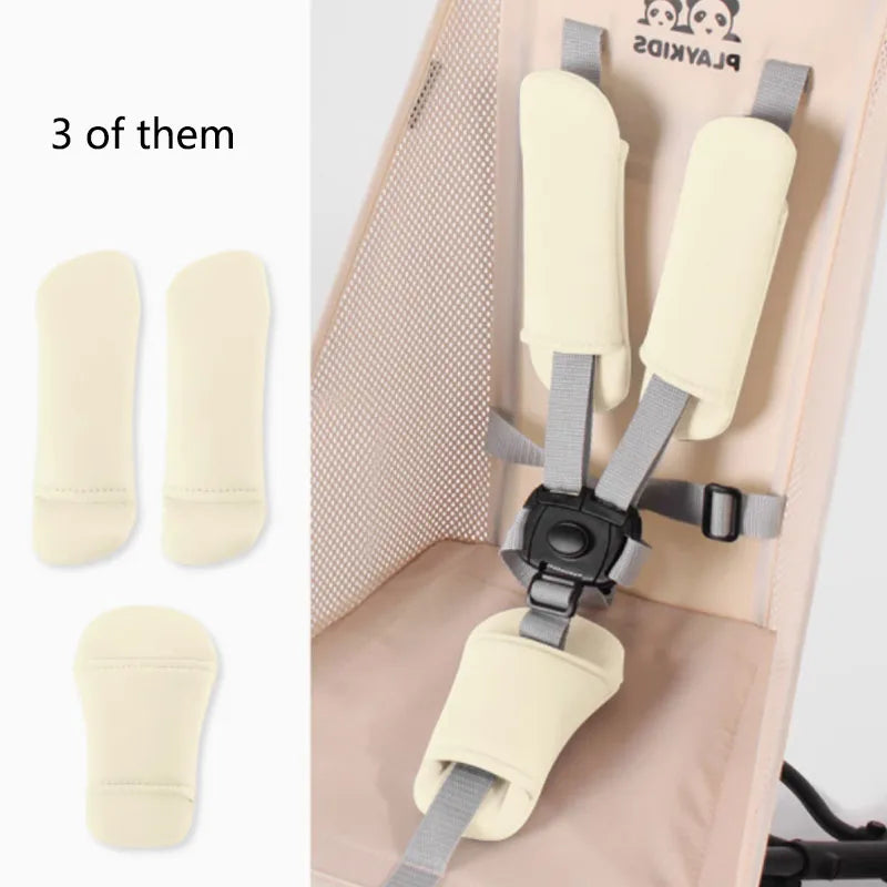 3pcs/set  Baby Stroller Shoulder Strap Covers Soft Car Seat Belt Cushion Pram Shoulder Guard Pads  Cart accessories